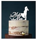 Breite ca. 16 cm Cake Topper, Kuss, Tortenstecker, Tortefigur Acryl, Tortenständer Etagere Hochzeit Hochzeitstorte Kuchenaufstecker (Weiß)