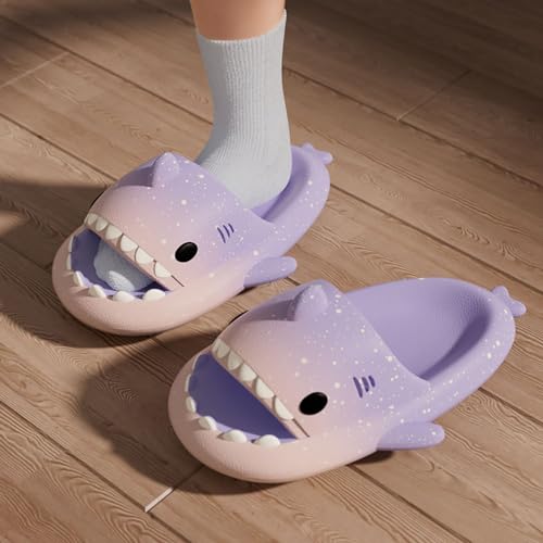 Zureto Spotted Starlight Shark Slippers, New Starry Sky shark Slippers, Novel Cloud Shark Slippers Unisex4