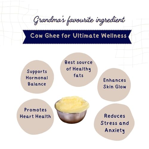 Image of Vaideek Wellness Pure Cow Ghee Cultured Desi Ghee (1 Litre)| Bilona Cow Ghee Two Way Churned | Made In Earthen Pots | Lab Certified