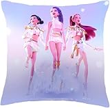 XYYYHTL Hunterix Merch Kissenbezug 18 * 18 inches Huntrix Anime Throw Kissenbezug Doppelseiten Dekorativer quadratischer Kissenbehälter für Sofakissen Autokissen Innendekorationen