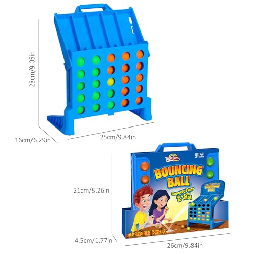 Graplan 4 Gewinnt Flip Klassische Brettsp 4 Gewinnt Action Bälle Bouncing Ball Tischspiel für Hüpfbälle Erwachsene Brettspiele Kinder Interaktive Geburtstagsfeier Spiele
