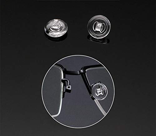 Eyeglasses Nose Pads,BEHLINE 5 Pairs Screw-in Soft Silicone Eyeglass Nosepads/Glasses Nose Pieces for Eye Glass Sunglasses and Eyewear,Round Clear-9mm