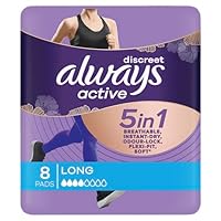 Always Discreet Incontinence Active Pads, Long 8