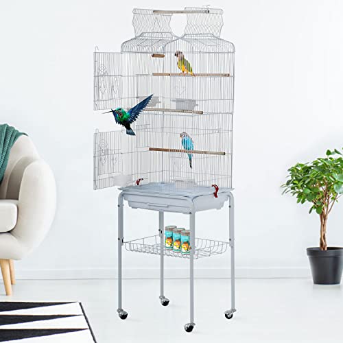 image for BestPet 64 inch Wrought Iron Bird Cage for Parakeets Medium Small Parr