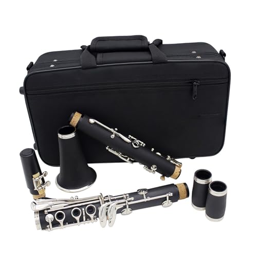 Clarinette B Plate 17 touches avec clétage fluide instrument de musique noir
