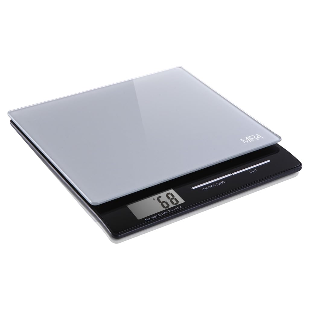 Sponsored Ad - 11 lb Digital Food Scale - Glass Platform with Multi-Unit Measurement - Easy One-Touch Tare Function
