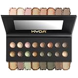 KYDA 16 Colors Baked Eyeshadow Earth Palette, Neutral Earthy Tones Baked Powder Palette with Matte Shimmer Finish, Rich Buildable Pigments, Soft Blendable Creamy Texture, Crease-proof