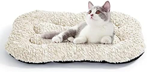 YFPets Self Warming Cat Bed Self Heating Dog Mat Thermal Pet Bed Mat Soft Crate Mat with Anti-Slip Bottom Machine Washble,24x18 in,Gray