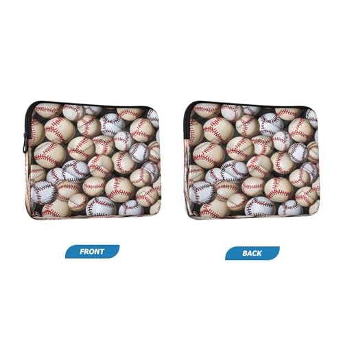 Funda para portátil 13-14 pulgadas impermeable con patrón de pelota de béisbol miniatura 2