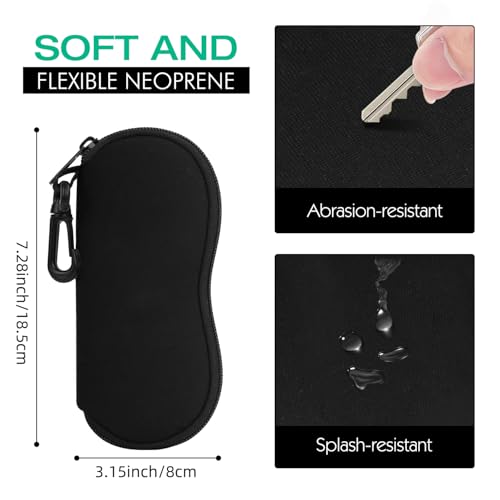 Image of MoKo Sunglasses Soft Case Ultra Light Neoprene Zipper Eyeglass Case for Men Women