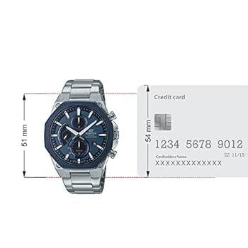 Casio Edifice Solar Sapphire Chronograph Blue Dial Men's