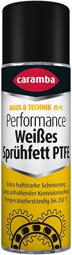Caramba Performance Weißes Sprühfett PTFE Schmierstoff und Korrosionsschutz für bewegliche Teile aller Art Temperaturbeständig Haftstark 250 ml