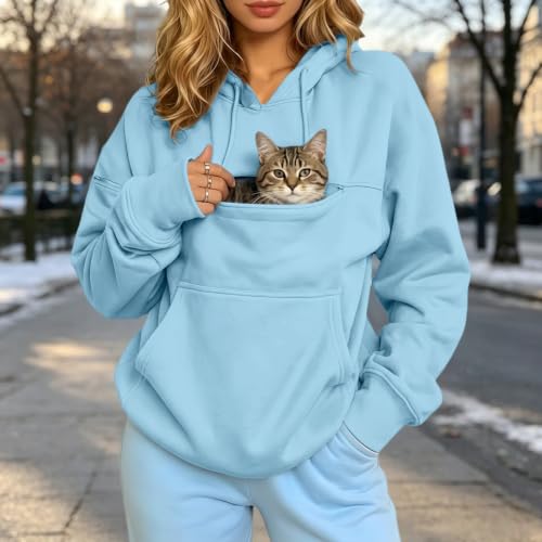 Sudadera protección solar mujer oversize con cuello pack transpirable azul claro 3