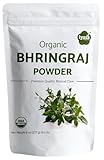 Organic Bhringraj Powder 8 oz - Pure Eclipta Alba Herbal Hair Oil Mix Ayurvedic Powders for Hair Growth & Skin - Natural Herbal Hair Care, Pure Ayurveda Products by Iyasa Holistics