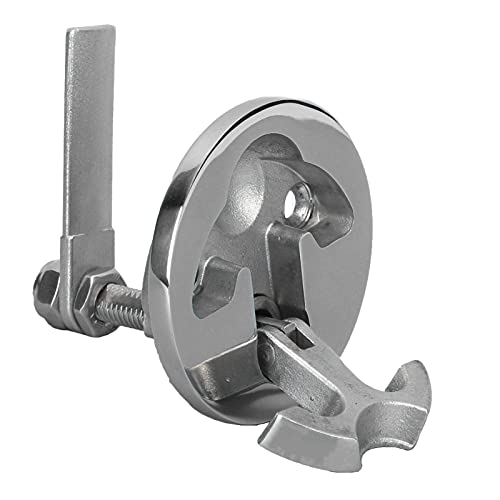 Image of Akozon Flush Boat 316 Stainless Steel Turning Handle for Marine Doors Cabinets Tackle Units 2.4In Diameter -Resistant