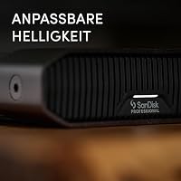 SanDisk PROFESSIONAL G-DRIVE 8 TB Desktop-Festplatte (schnelle Backups, 260 MB/s Lese- und Schreibgeschwindigkeit, USB-C, integrierte Ultrastar-Festplatte 7.200 U/min) – Ansicht 5