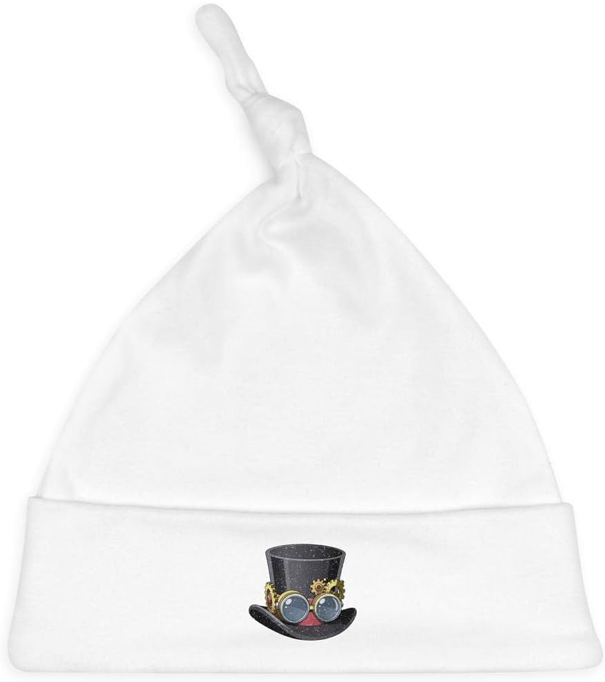 Azeeda 'Steampunk Top Hat' Baby Beanie Hat (BH00042521) White