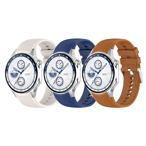 Turnwin Compatible for Oppo Watch X/OnePLus Watch 2 Replacement Bands Silicone Adjustable Watch Bands Strap Compatible for Oppo Watch X/OnePLus Watch 2 Smartwatch (3 Colors B) -  Huawei Watch Fit 3