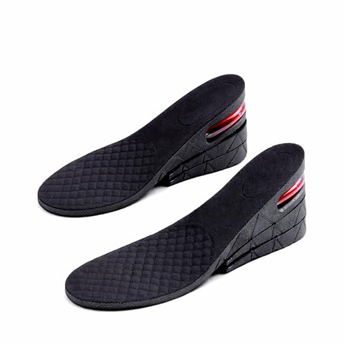 Image of QUINZEE Height Increase Insoles, 4-Layer Heel Orthotic Insoles Adjustable Comfortable & Breathable Elevator Lift Kit Up To 2cm To 9cm, Men Women Height Booster Insoles comfortable heel insole