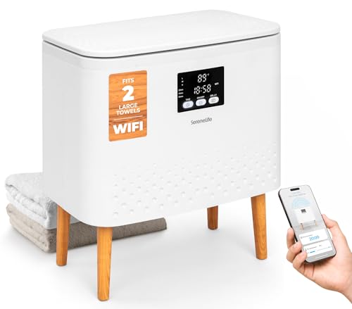 SereneLife WiFi-enabled Towel Warmer Bucket, 20L Large Capacity heater bucket for Towels Blanket and...