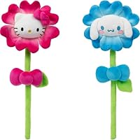 Hello Kitty® and Friends 14-inch Plush Flower 2 Pack - Hello Kitty® & Cinnamoroll™ with Bendable Stems - Giftable Packaging - Officially Licensed - Ages 6+