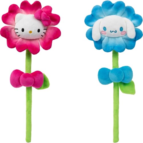 Hello Kitty® and Friends 14-inch Plush Flower 2 Pack - Hello Kitty® & Cinnamoroll™ with Bendable...
