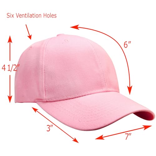 Image of Falari Wholesale Bulk Lot 12-Pack Baseball Cap Adjustable Size Plain Blank Solid Color