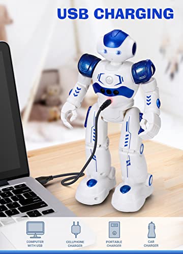 Steamprime Robots For Kids Remote Control Robot Toys, Rechargeable Intelligent Programmable Robot Hand Gesture Sensing , Dancing , Walking, Singing Birthday For Kids, Blue #TOP3