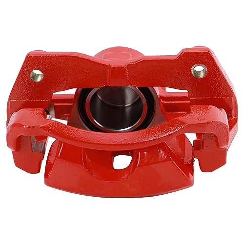 Image of TRQ Front Brake Caliper Set Painted Red Brackets Compatible with 2009-2010 Pontiac Vibe 2008-2014 Scion xD 2009-2018 Toyota Corolla 2009-2013 Matrix