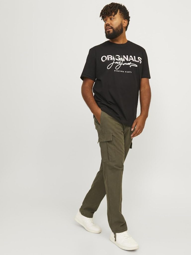 JACK&JONES PLUS Jpstkane Jjbarkley Cargo Pant Noos Pls - bojówki Mężczyźni