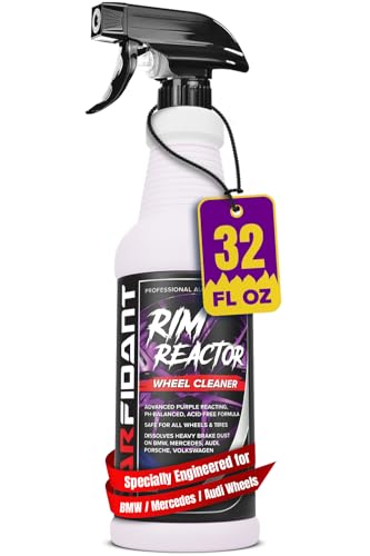 Carfidant Rim Reactor Wheel Cleaner Spray – Safe for BMW, Mercedes, Audi, VW & Porsche – Removes Brake Dust & Grime – Dilutable, pH Neutral, Non-Acidic – 32 fl oz