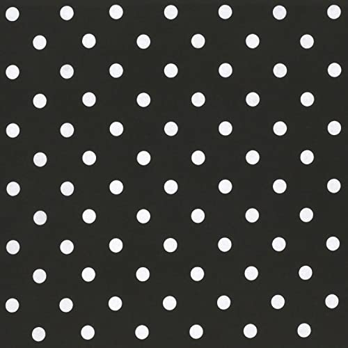 Cackleberry Home Black With White Polka Dots Fabric Placemats 13 X 19 Inches Cotton Reversible, Set Of 4 #TOP3