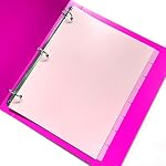 3-Ring Pink Binder Plastic Divider Set, 8-Tab Sturdy Plastic Dividers with Reinforced Edge, Binder Dividers with Tabs, Pink Binder Dividers, Aesthetic Dividers for Binders and Notebooks.