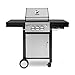 Produktbild 2-Brenner Gasgrill Barney Deluxe mit Infrarot Keramikbrenner, BBQ Grillwagen mit klappbaren Seitenteilen, Edelstahl-Gehäuse, Gusseisen-Grillrost, Deckelthermometer, Abdeckhaube