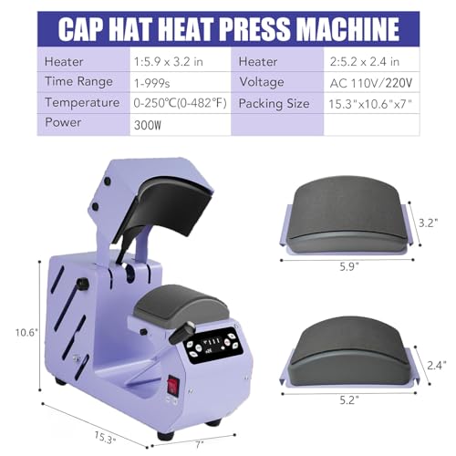 Máquina termofijadora automática 2 en 1 para gorras miniatura 6