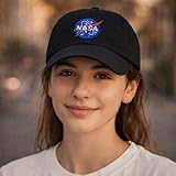 Photo of the DALIX NASA Hat Baseball Cap Washed Cotton Embroidered Logo Pigment Dye