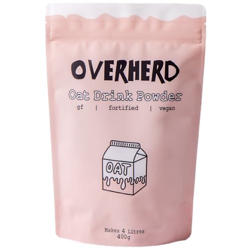 Overherd Powdered Oat Milk - Makes 4 Litres - Plant Based Creamer for Tea & Coffee - Gluten-Free Dairy Free & Vegan Dried Oat Milk for Travel Camping & Everyday Use
