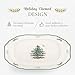 Spode Christmas Tree Sculpted Octagonal Platter, 14-Inch Holiday Serving Platter for Meats, Cheeses & Desserts, Dishwasher & Microwave Safe Christmas Dinnerware with Iconic Tree Design