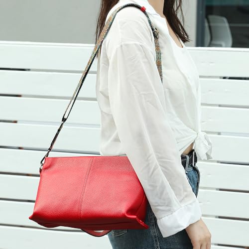 Image of Genuine Leather Women Shoulder Bag Small Crossbody Bags Purse Mini Casual Hobo Lady Handbags and Purses Messenger Satchel
