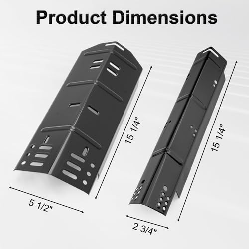 Grill Heat Plate Replacement Parts for Dyna-Glo DGH474CRP, DGH485CRP, DGH483CRP, Porcelain Steel Heat Shield for Dyna-Glo 5 Burner Grill, Dyna-Glo 4 Burner DGH450CRP, Heat Plate for Revoace GBC1793W