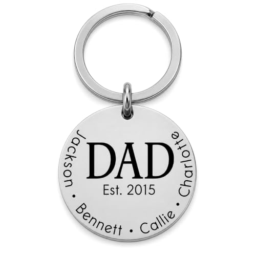 Personalized Dad Keychain
