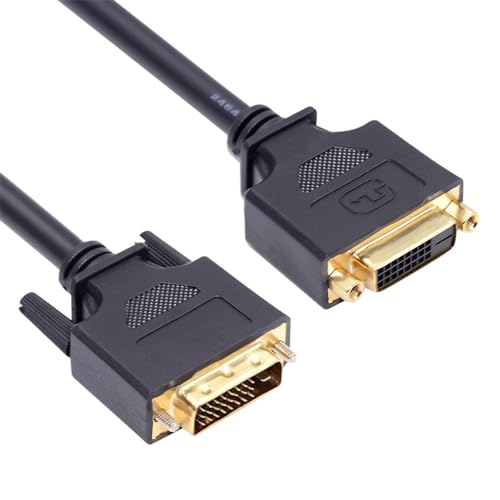 cablecc Cable de extensión DVI a DVI 24+1 macho a hembra DVI-D de doble enlace para monitor tarjeta gráfica de 50 cm