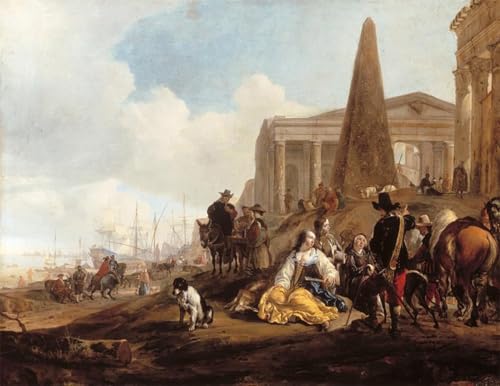 Affiche scène de port méditerranéen pour créer une ambiance sereine dans votre salon