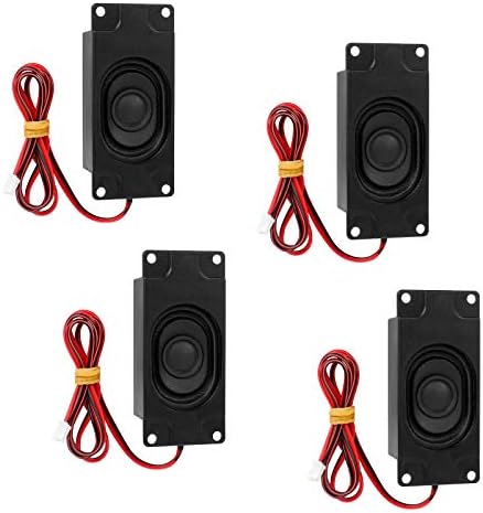 4 PCS Speaker 3 Watt 8 Ohm Mini Speaker 8ohm 3w Loundspeaker Micro Linksys HDMI Speaker For Small Electronic Projects Advertising Machines LCD TV Monitors Black