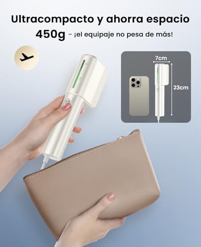 Miniatura 4 de Jack Rose Plancha De Vapor Para Viaje, Ultraligera Y Portátil, Calentamiento Rápido De 15 Segundos, 110 240 V, Doble Voltaje, Plancha De Vapor De 1000 W, 2 En 1, Mini Plancha De Viaje Para Viajes