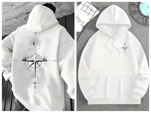Men's Pattern Printed Lightweight Hoodie Long Sleeve Drawstring
