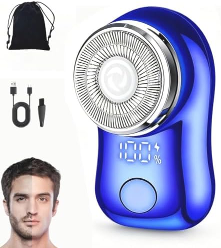 Manugear Shaver, Portable Powerful Storm Razor for Men Women,Blue-b