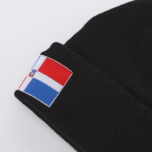 Gorro tejido con bandera Dominicana bordada para hombres y mujeres miniatura 7