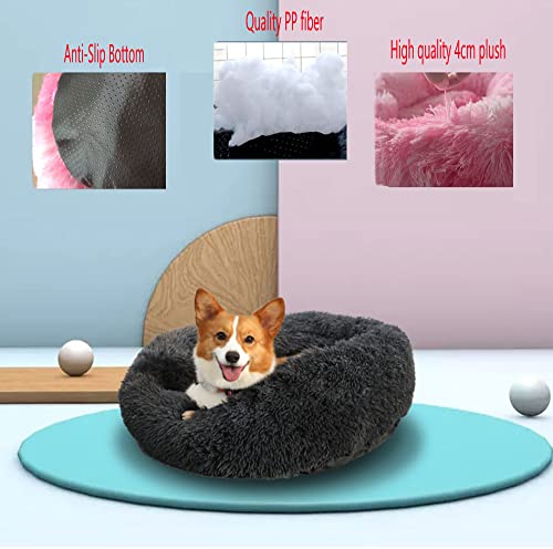 Wangle - Letto rotondo per cani, calmante, in