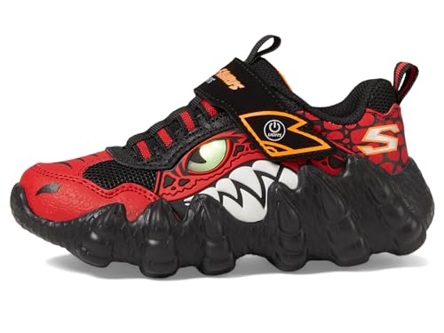 Skechers Kids Skech-O-Saurus Lights Sneaker, Red/Black, 12 Little Kid by Skechers - Used condition - Image 4